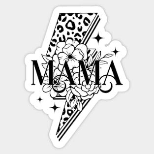 MAMA Light bolt Floral Leopard print Mother's Day Vintage Sticker